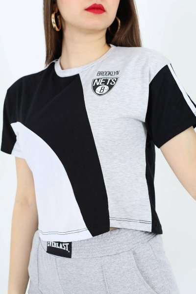 Brooklyn NETS Baskılı Parça Detaylı Tişört