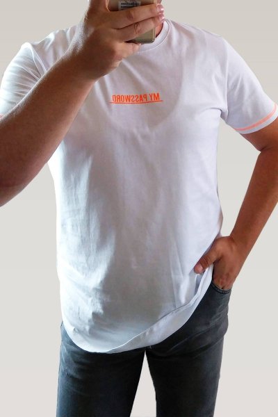 My Password Parmak İzi Bisiklet Yaka Tişört