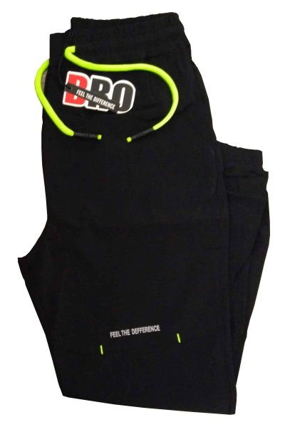 Paraşüt Kumaş Fosforlu İpli Pantolon (Siyah)